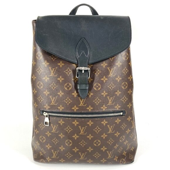 LOUIS VUITTON M40637 MonogramMacassar Parc Backpack Bag Flap Backpack - Picture 1 of 16